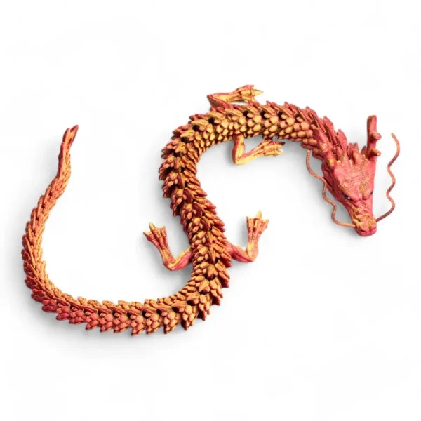 3D Printed Chinese Dragon Top View