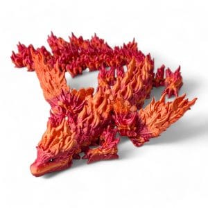 3d Printed Adult Phoenix Dragon. Fully articulated fire dragon made in Australia
